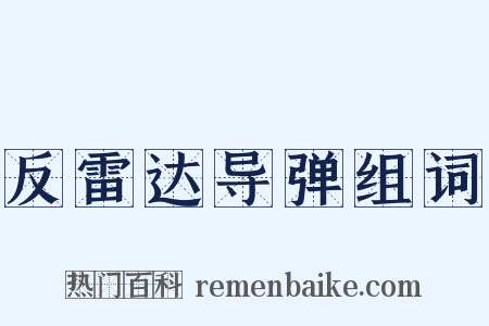 反雷达导弹组词是什么意思的图片